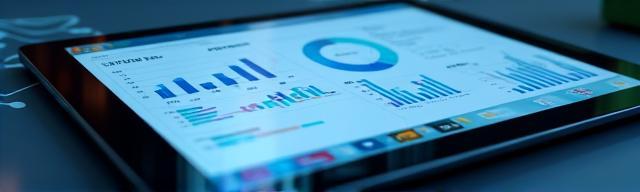 Analytics dashboard on tablet