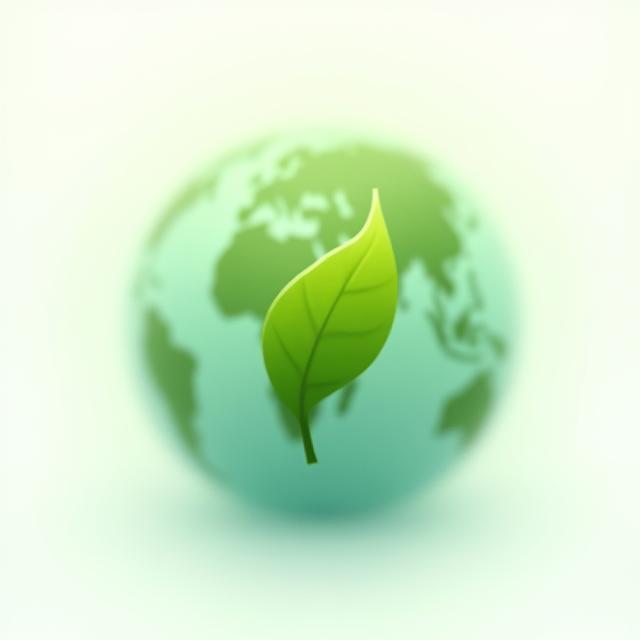 Leaf overlaying globe symbolizing sustainable travel